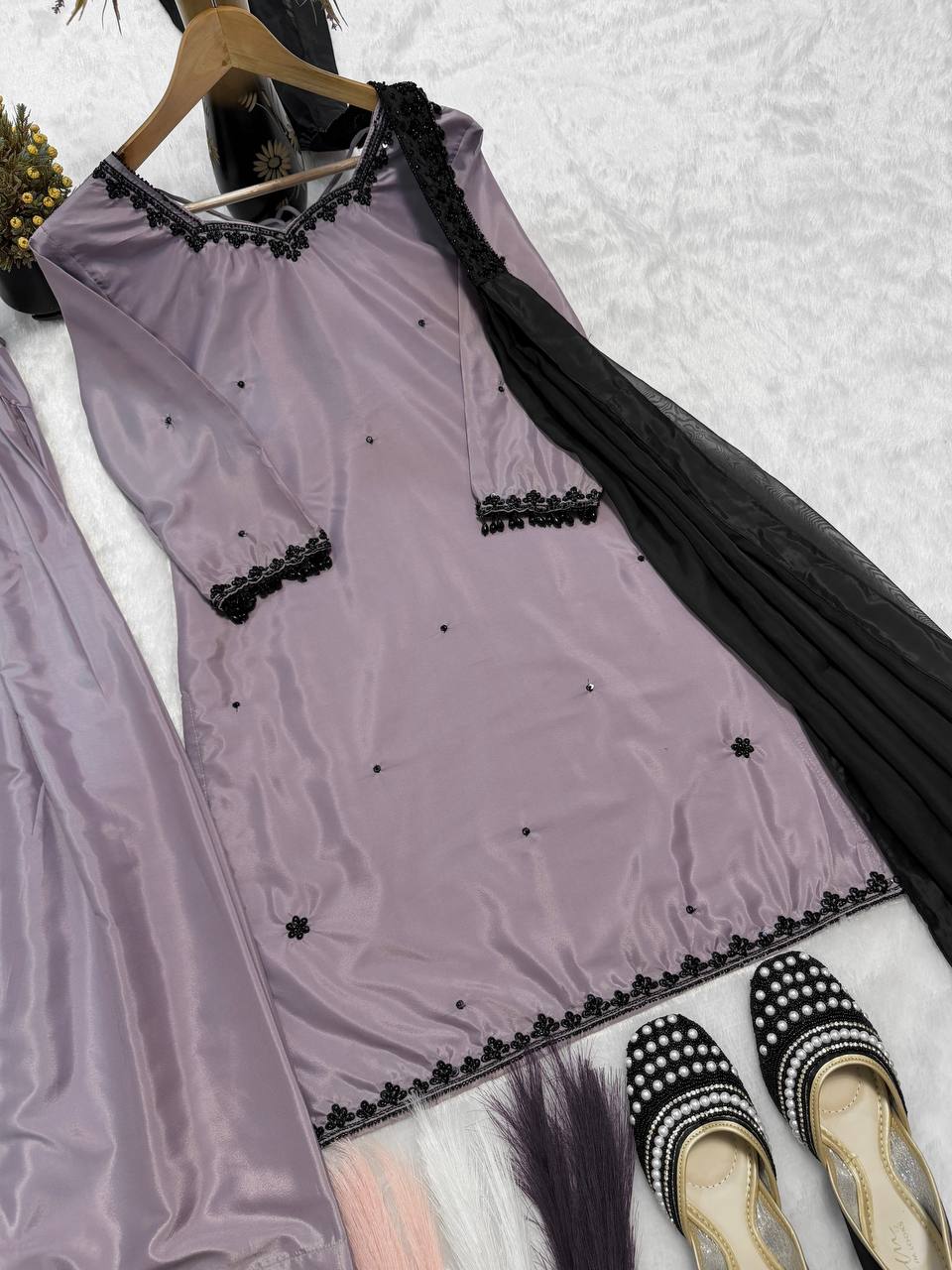 Editorial Lavender Beaded Couture